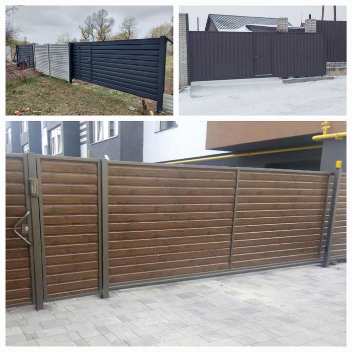 Еврозабор.Ворота.Забор из профнастила.