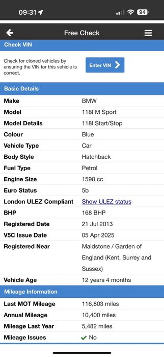 BMW f20 m pakiet Anglik