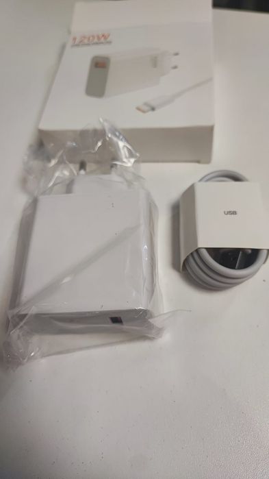 Ładowarka,zasilacz 120w plus kabel USB C,zestaw nowy,szybka ladowarka