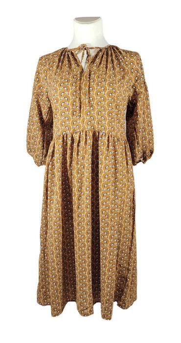 Nowa sukienka 42,XL ciemno miodowa wzór BonPrix Bodyflirt BPC