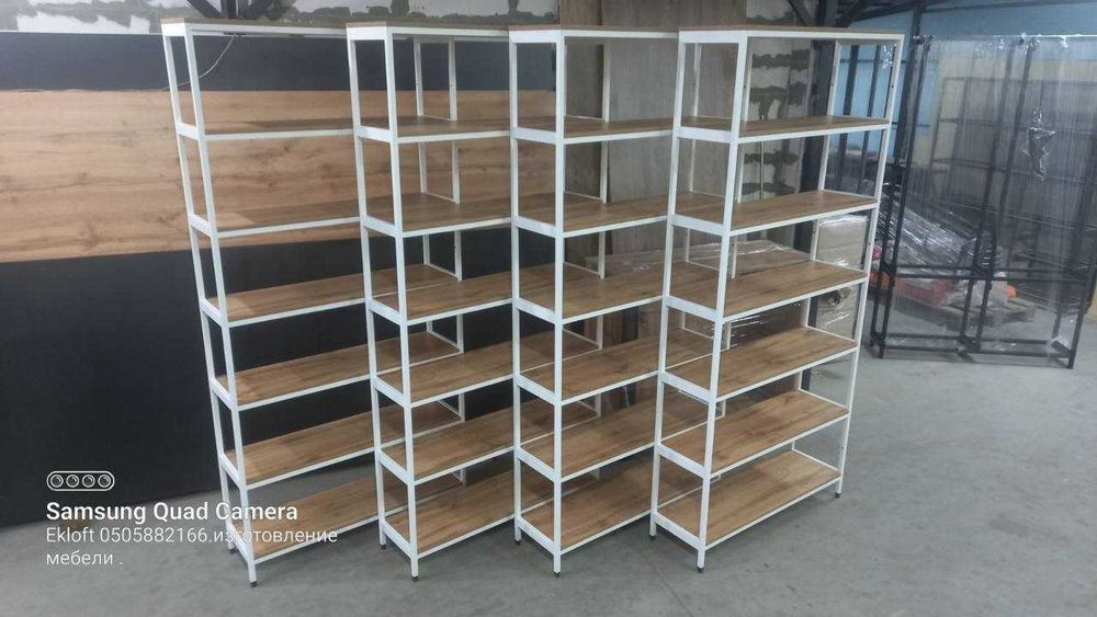 Стелаж лофт. Торгове обладнання. Стелажі на замовлення. Меблі