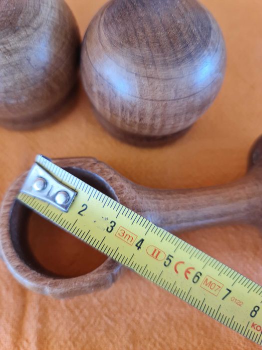 100 Argolas, topos e apoio central para varão 35mm madeira