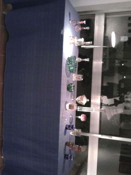 peças em cristal, lapidado e pintado à mão - originais Jorge Silva