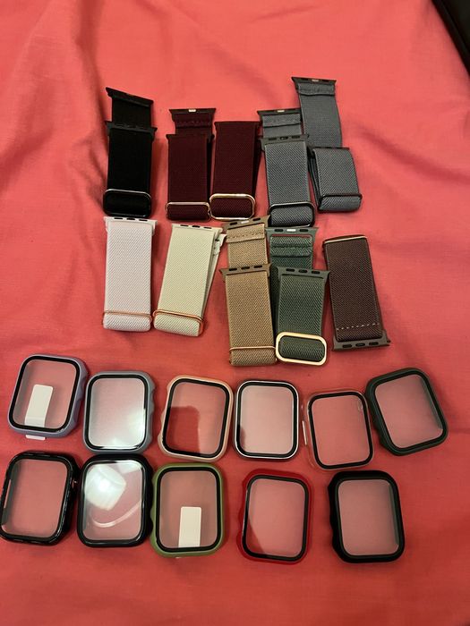 10 Braceletes apple watch e 11 proteções ecrã 41mm