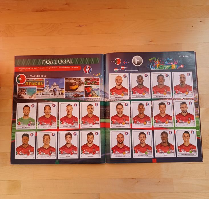 Caderneta cromos Euro 2016 Panini completa