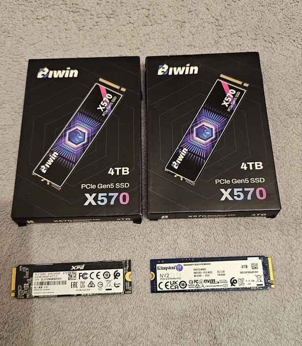 SSD M.2 4Tb (BIWIN  X570 Gen5,Kingston NV2)