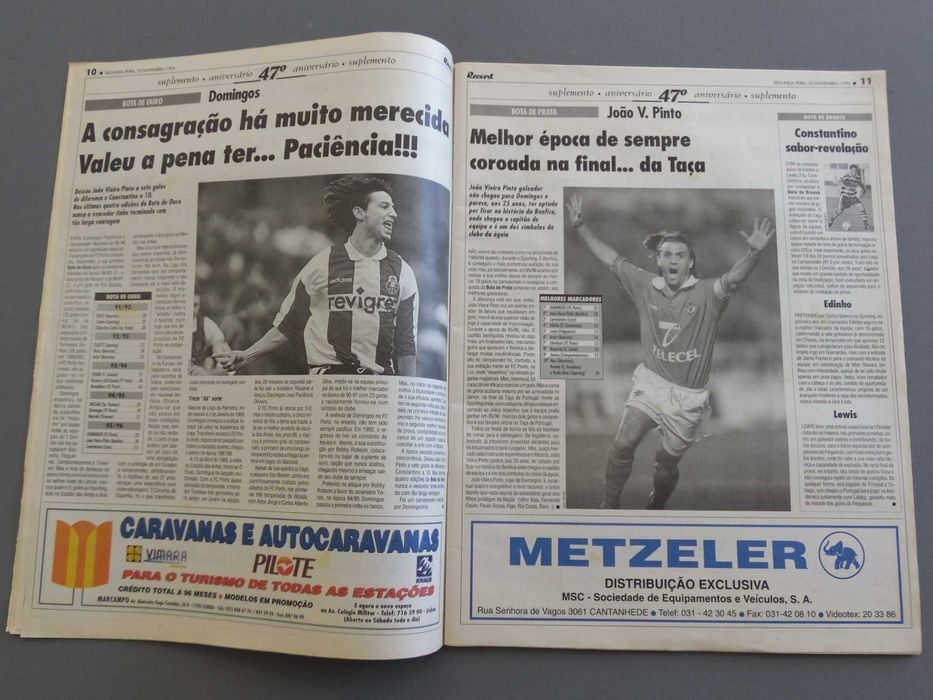 Suplemento Record 1996 Os Nossos Eleitos