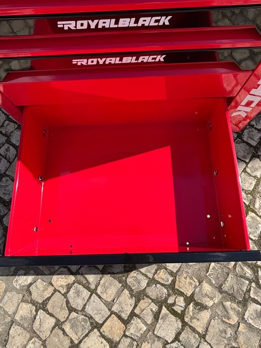 Carinhos de ferramentas RoyaLBLACK alemão com 7 gavetas 6 cheias 1 vazia