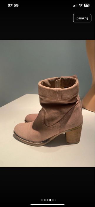 Botki tamaris zamszowe