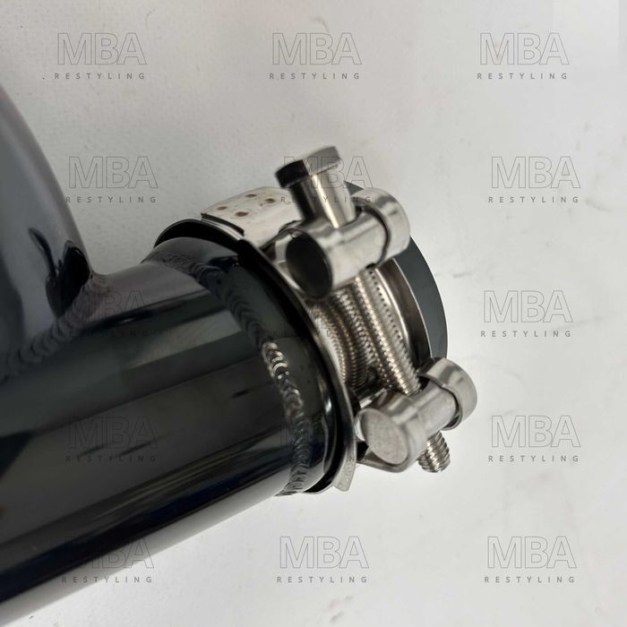 Выхлоп на BMW G30 M карбон прямой черный