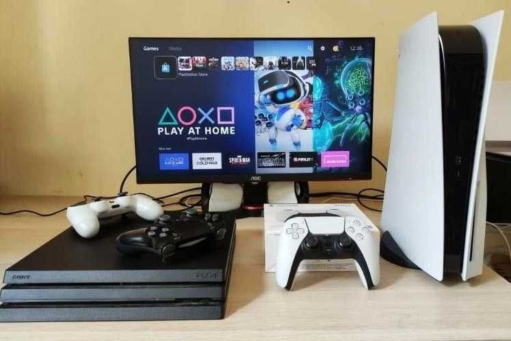 Игр.Комплект-PS5+Tv(ОбменИгр/VR-Cyberpunk/RDR2/GTA5/MK/UFC/Fifa)+5игр!