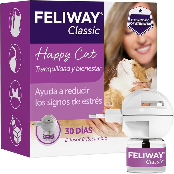 FELIWAY Classic - Difusor + Recarga de feromonas calmantes para gatos - Ajuda a reduzir o stress.