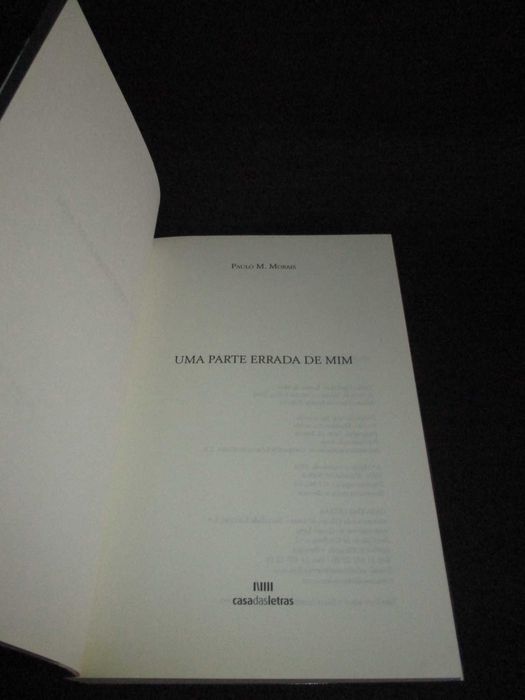 Livro Uma parte errada de mim Paulo M. Morais