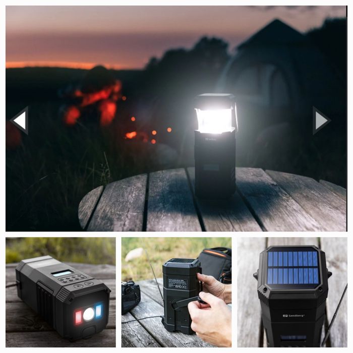 Повербанк-ліхтар Sandberg 10000mAh+FM+DAB+Bluetooth колонка