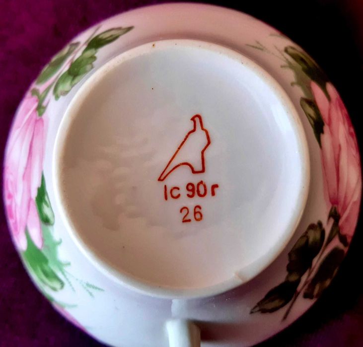 Фарфор Дулёво. Красивые винтажные чайные пары Красное клеймо