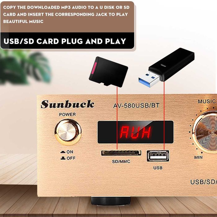 Amplificador digital 1200 W 5 canais saida bluetooth, fm, estéreo,