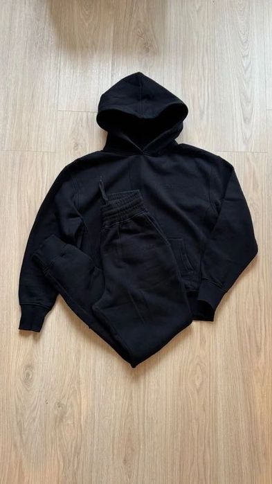 Bluza spodnie dresy komplet strong point r. S M czarny gruby zimowy