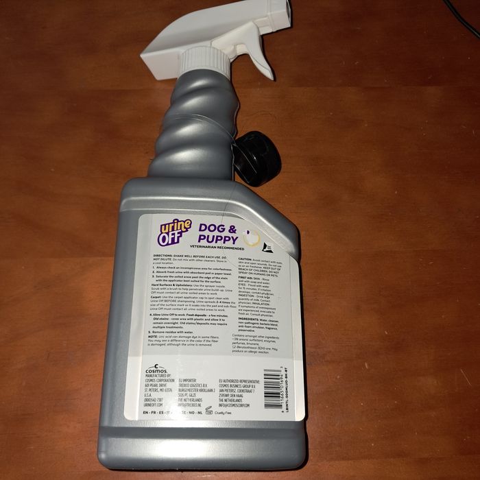 Spray de limpeza para treino de cães