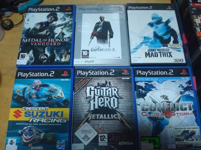 lote 6 jogos playstation 2  com manuais