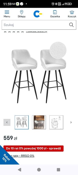 Stołki barowe nowoczesne,nowe