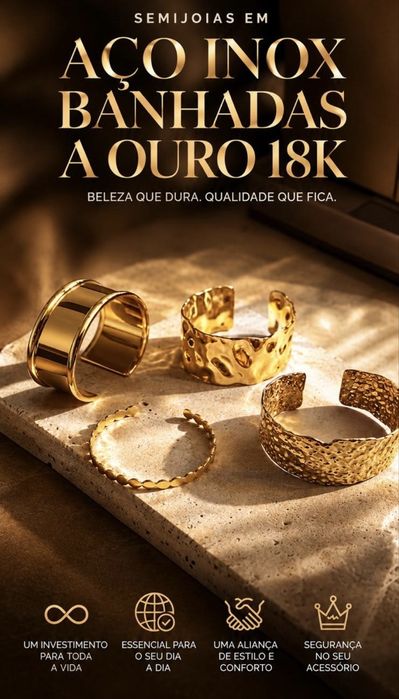 Semijoias Aço Inox 18k