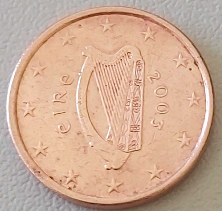 1 cêntimo de 2003 da Irlanda, Harpa
