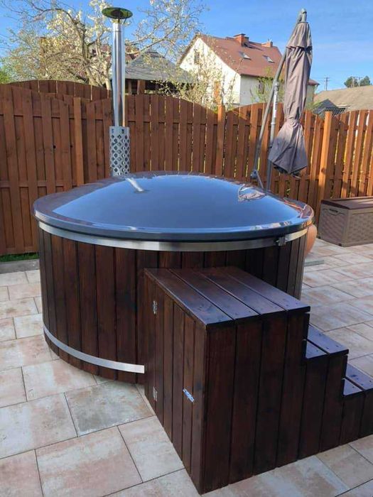 Bania balia akrylowa GAZOWA Gorąca Bania LED Jacuzzi w ogrodzie