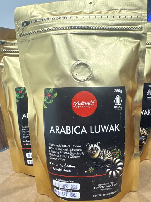 Kawa Arabica Luwak. Kopi luvak prod. 18.04