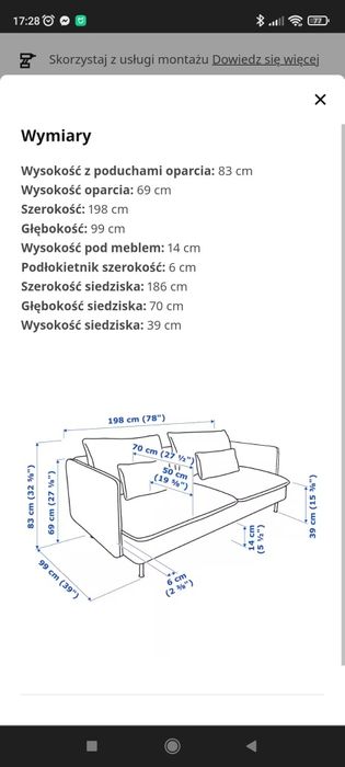 Sofa IKEA SÖDERHAMN. Bardzo dobry stan.