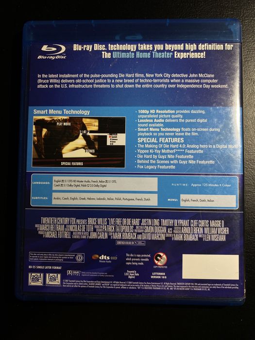 Die Hard 4.0 Blu-Ray Beyond High Definition