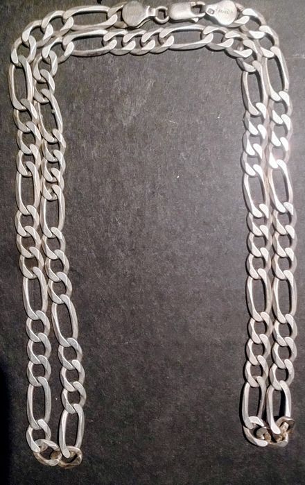 W srebrny łańcuszek PR 925 26 g splot Figaro