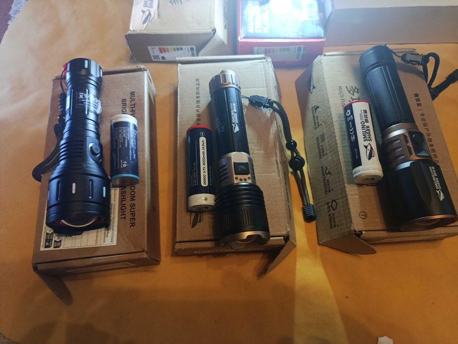 Ліхтарі налобні та ручні  з алюмінієвого сплаву