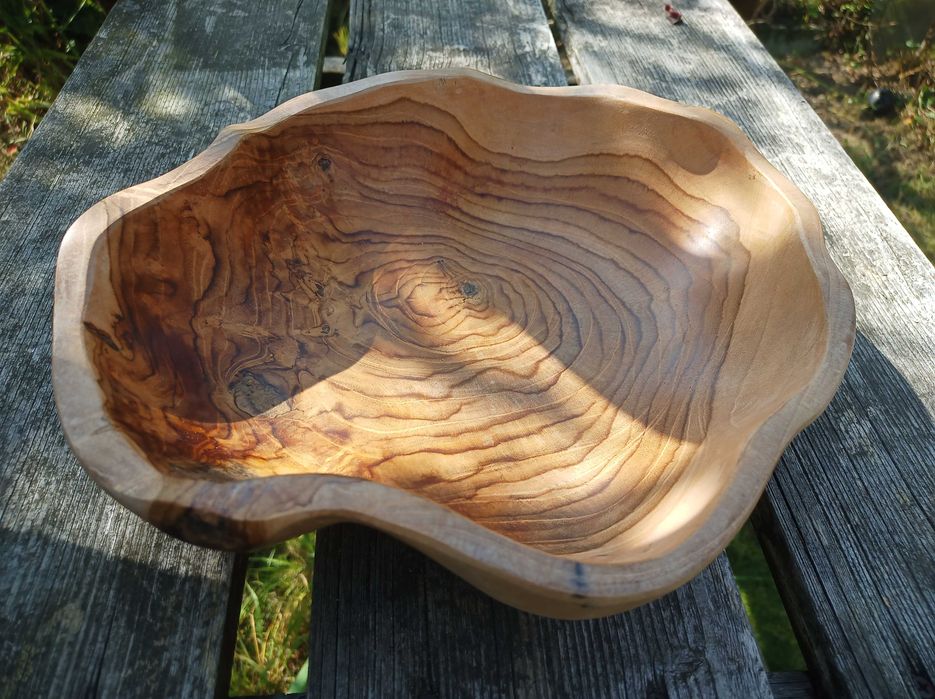 Misa Patera Lite Drewno Stary TEAK - Rękodzieło