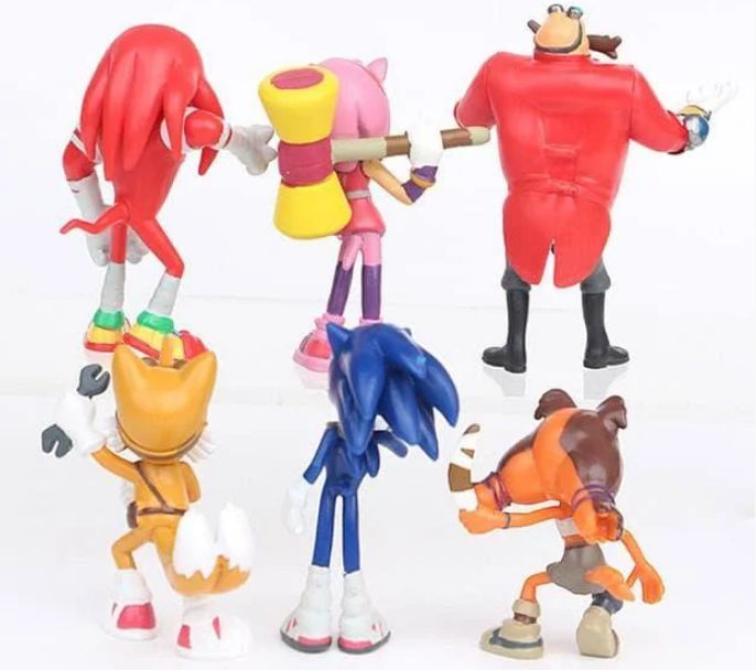 Набор фигурок 6в1 Ежик Супер Соник (7 см) Sonic Boom (S001)