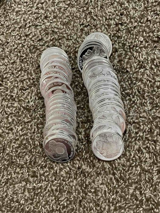 Бізон срібні монети