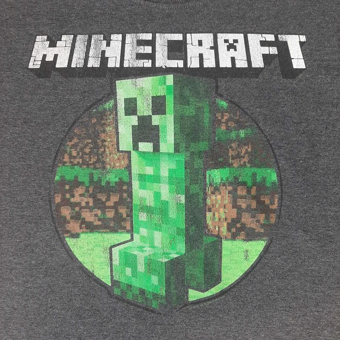 Szara Koszulka Mojang Minecraft Creeper