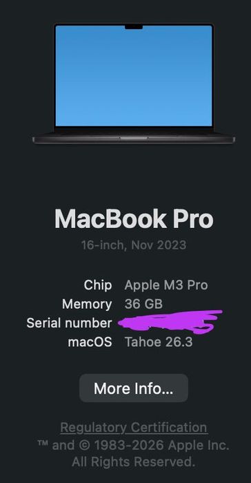 MacBook pro 16" 2023 - M3 Pro - 1TB SSD 36Gb RAM - Otimo estado