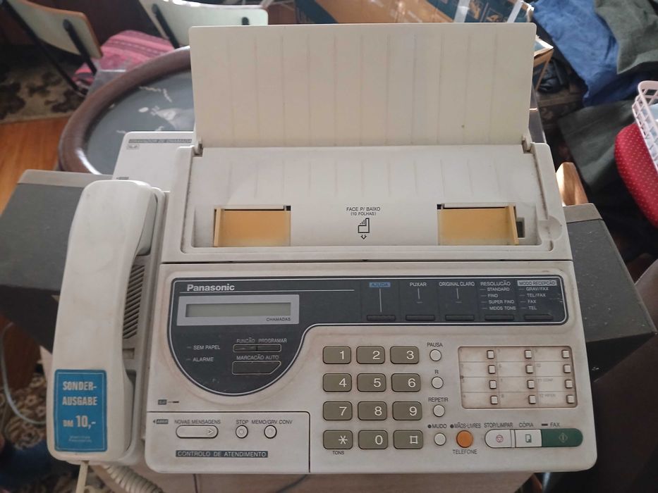 Máquina de fax Panasonic com telefone