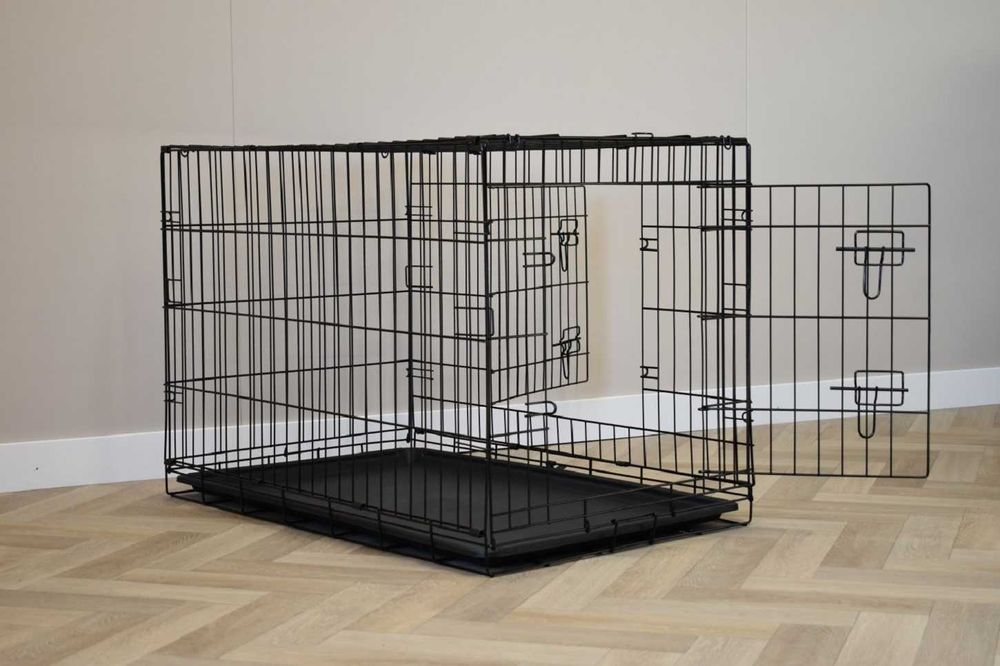 Большой металлический манеж для собак-питомников 76х46х52 см