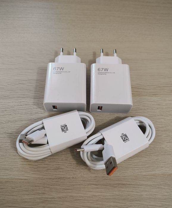 NOWY ZESTAW 2x Szybka Ładowarka 67W do telefonu + 3x kabel USB-C