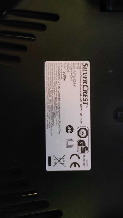 Odkurzacz silvercrest.  słaba bateria