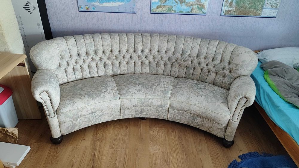 Komplet wypoczynkowy w stylu vintage/chesterfield/ludwikowski