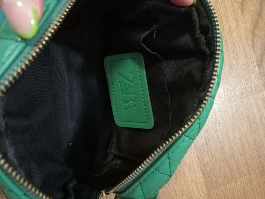 Torba zielona pikowana ZARA