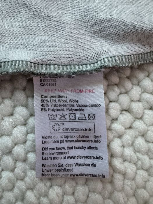 Piżama rampers śpiochy, Claire, rozm. 86, z wełną merino