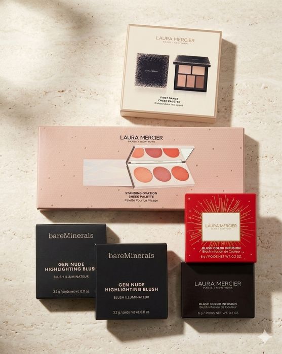 Хайлаєтери та Румʼяна Laura Mercier та bareMinerals