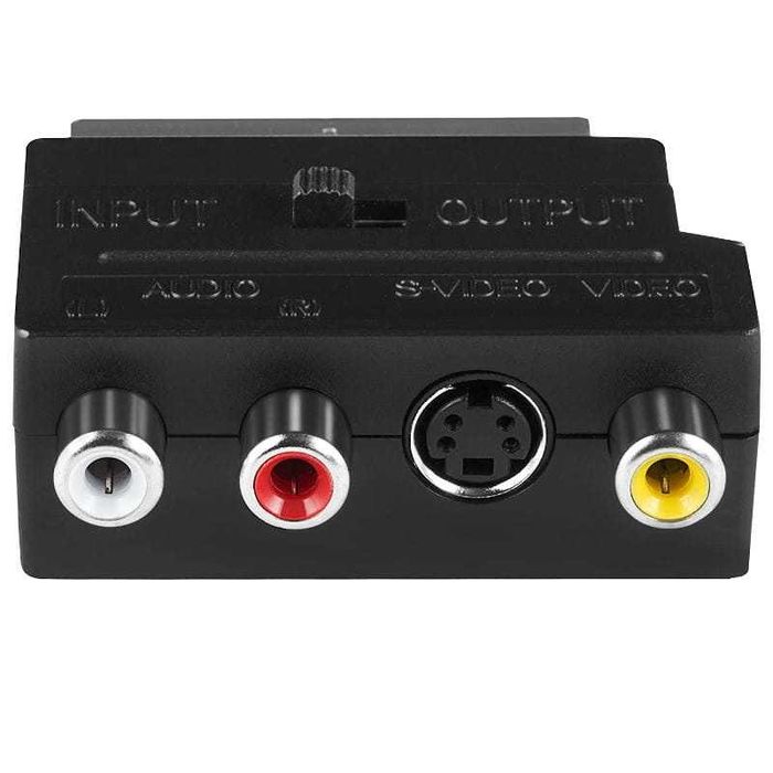Adapter SCART - 3x RCA S-Video dwukierunkowy