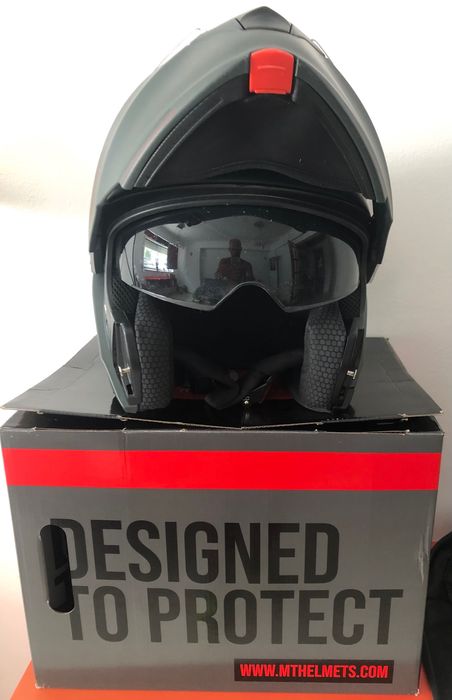 Capacete Modular MT Genesis SV Solid A6 - Verde Mate