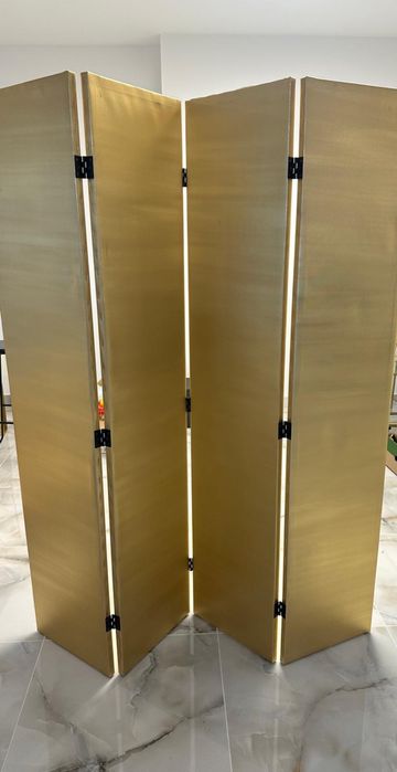 Parawan pokojowy FEEBY Złoty,dwustronny, 145x 170, 4-cześciowy