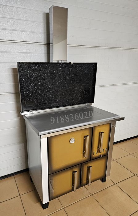 Fogão Lenha Castanho Novos Forno Inox - Fabrico Nacional