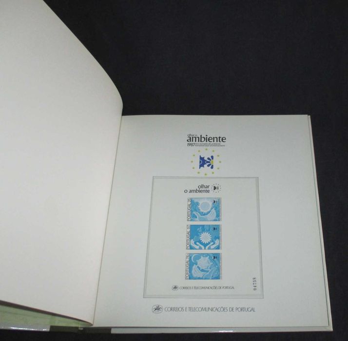 Livro Olhar o Ambiente 1987 Ano Europeu do Ambiente CTT Correios